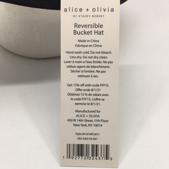 NWT Alice + Olivia reversible bucket hat - Picture 9 of 14